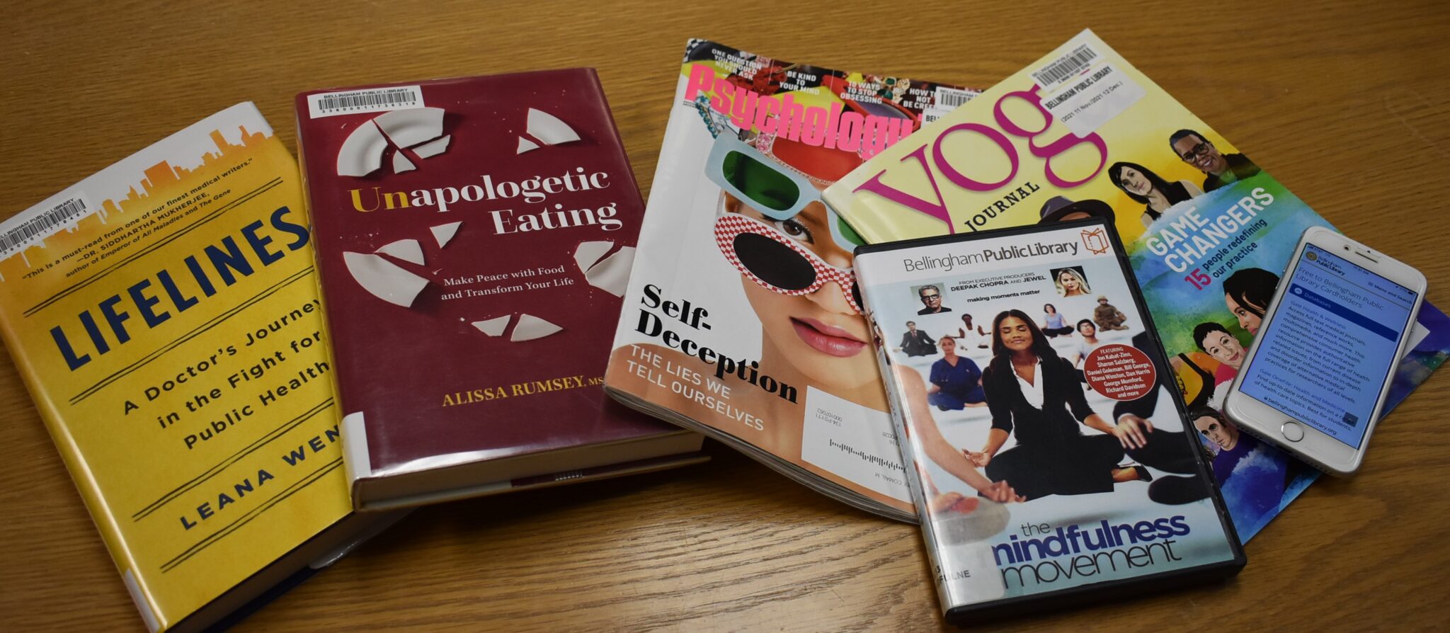 Health and Wellness books, magazines, dvds