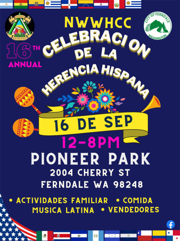 poster in Spanish for celebracion de herencia hispana