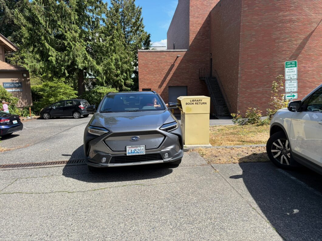 Car at drive up book return